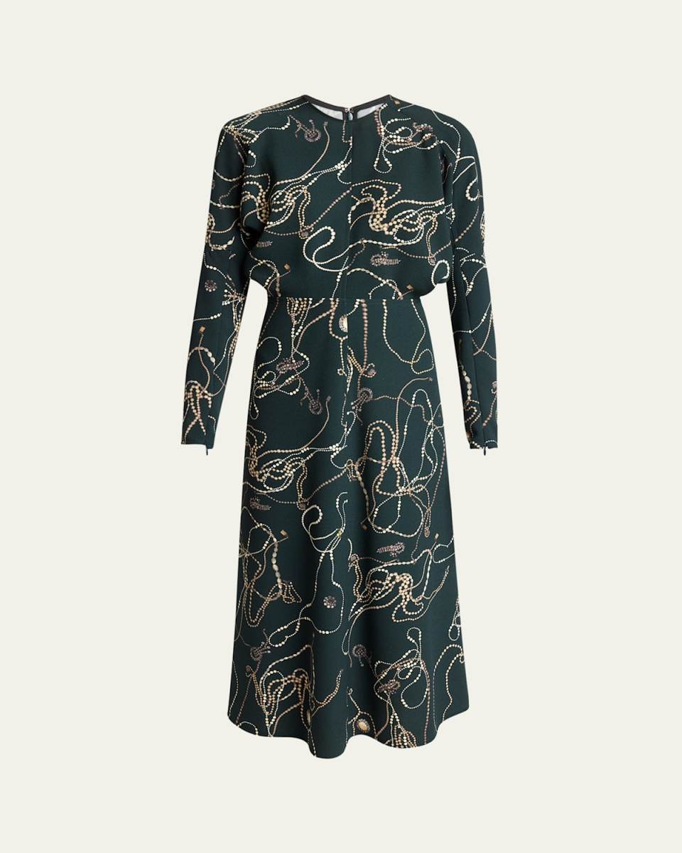 Long Dolman-Sleeve Midi Dress